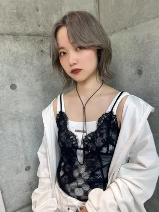 ミディアム カラー 福岡縮毛矯正✨️ ストレート 向井和輝のヘアスタイル