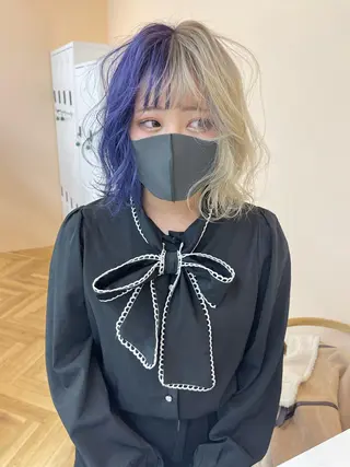 ミディアム 透明感カラー/カット 髪質改善/森栄範のヘアスタイル