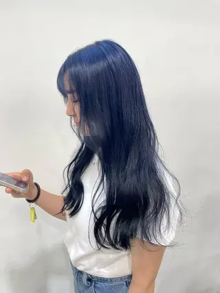 ロング ハギワラ ミナコのヘアスタイル