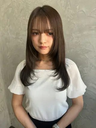 ロング カラー fudge所属・MaisonHALU 松浦光咲のヘアスタイル