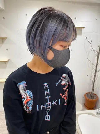 ショート カラー カラーが上手い 辻悠月のヘアスタイル