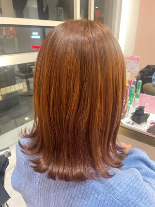 ミディアム カラー ボブ/透明感カラー /nicoのヘアスタイル