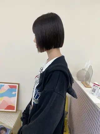 ミディアム ボブカットモデル/パ ーマ/harunaのヘアスタイル