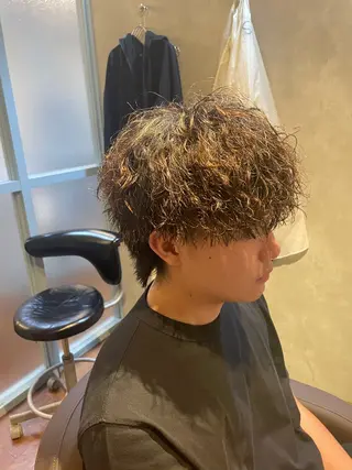 パーマ メンズ フリーランスシェアサロンルレイル所属・心斎橋/メンズ /ルレイル/地形真希のヘアスタイル