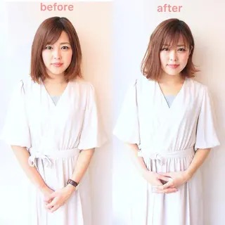 ミディアム 河野 薫のヘアスタイル