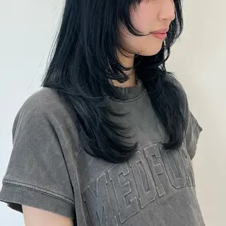 ロング カラー 黒阪 なみのヘアスタイル