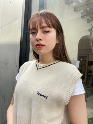 ミディアム 柳川沙羅 🌿透明感カラーのヘアスタイル