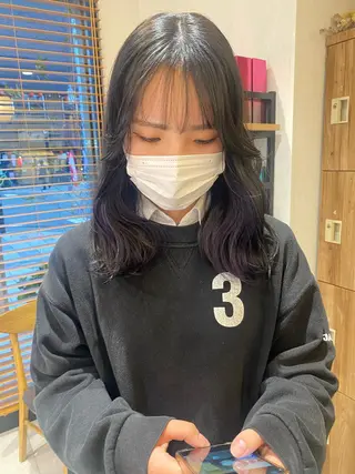 ミディアム カラー パーマ指名No1 /namiのヘアスタイル