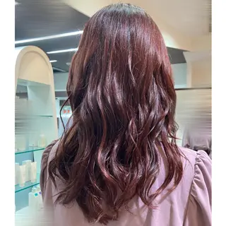 ロング カラー TJ天気予報 しばた ゆらのヘアスタイル