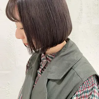 ミディアム カラー ヘアアレンジ 🫧透明感カラー/ ボブ/小笠原🪽のヘアスタイル