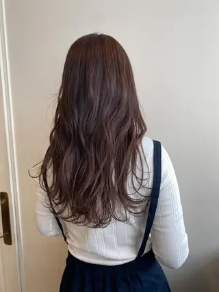 ロング カラー salowin渋谷kitaya park前所属・RIKA韓国ヘア/く びれヘア/上品カラーのヘアスタイル