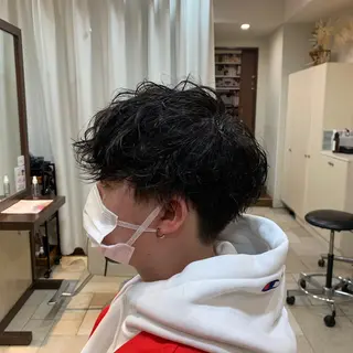 パーマ メンズ 大人透明感艶カラー 寺田稜のヘアスタイル