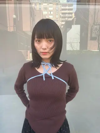 ミディアム カラー kaho🐏🦩 カットモデル募集中のヘアスタイル