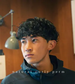 パーマ メンズ メンズカット 立川湧揮のヘアスタイル