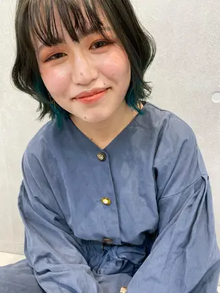 ミディアム カラー 透明感カラーブリーチ 🌼シゲモトアヤ🌼のヘアスタイル