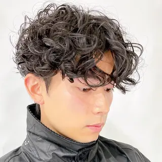 ショート パーマ メンズ メンズパーマ タカキリョウのヘアスタイル
