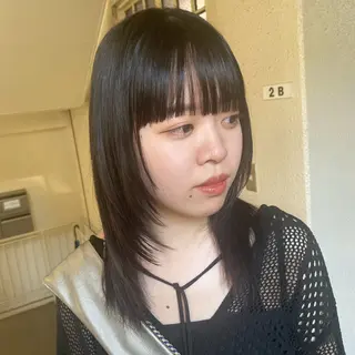 ミディアム カラー ヘアアレンジ 🌟🍒ハイトーン 韓国ヘア/ユウミのヘアスタイル