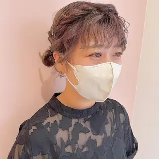 ミディアム 似合わせカット/ ハイトーンchimiのヘアスタイル