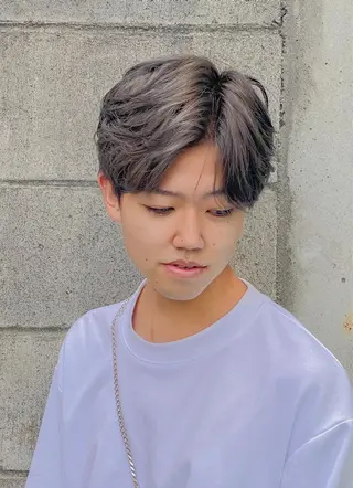 ショート カラー パーマ メンズ MENS  FEEL南森町所属・佐藤 達郎のヘアスタイル