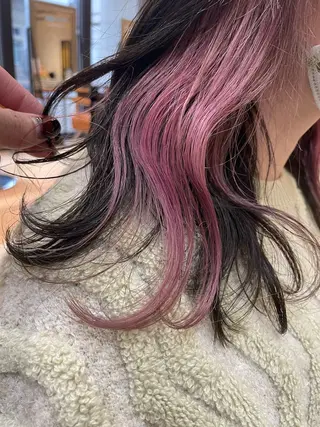 セミロング カラー 松尾 遥花のヘアスタイル