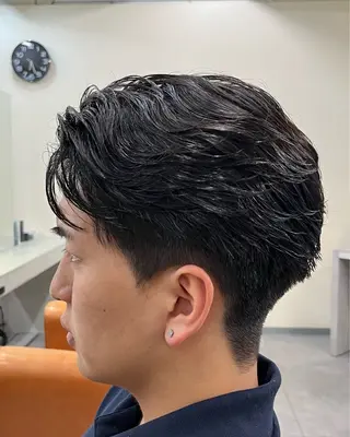 パーマ メンズ フェザーパーマメンズ ツイスパ京都駅前のヘアスタイル