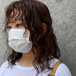 ミディアム カラー パーマ メンズ 南堀江🌿パーマ Tetsu【テツ】のヘアスタイル