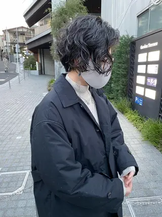 ショート カラー パーマ ヘアアレンジ キッズ ネイル マツエク・マツパ アイブロウ パーマ/透明感カラー /ボブ/吉田一生のヘアスタイル