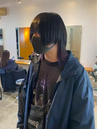 ミディアム カラー メンズ JINKIメンズ特化 メンズカットパーマのヘアスタイル