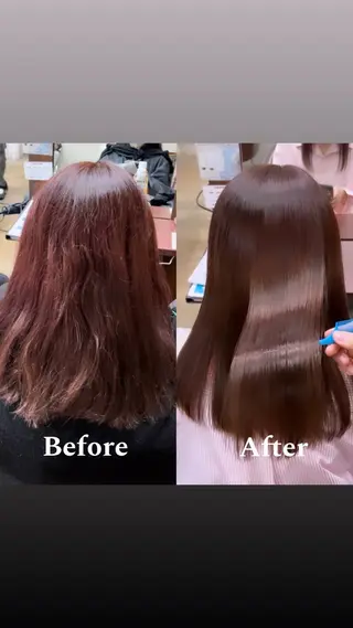 セミロング カラー Happiness王寺所属・髪質改善カラー 🫧萩原のヘアスタイル