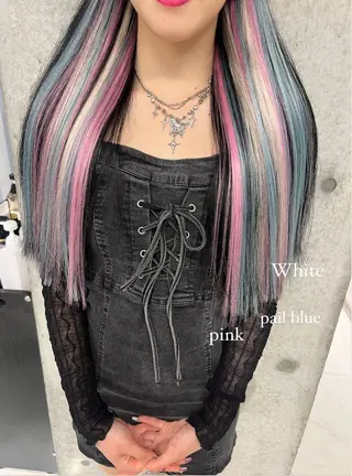 ロング りおな/エクステ /ミルクティーカラーのヘアスタイル