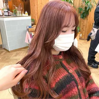 ロング カラー パーマ ヘアアレンジ メンズ キッズ ネイル マツエク・マツパ アイブロウ EMANON梅田店所属・前川 朋香のヘアスタイル