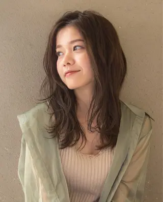 ミディアム パーマ Glimpse大濠店 髪質改善/福岡大濠のヘアスタイル