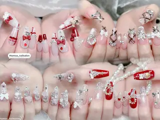 ネイル MoMoA Nail ネイル長さ出し専門店のネイルデザイン