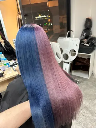 ロング カラー 難波ブリーチカラー 伊藤洋輝のヘアスタイル