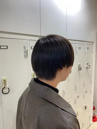 ショート パーマ 透明感カラー/ 松井克樹のヘアスタイル