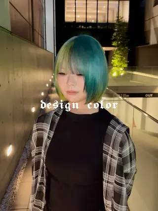 カラー Reve by Lond仙台所属・ブリーチ6000 円派手髪 ハイトーンのヘアスタイル