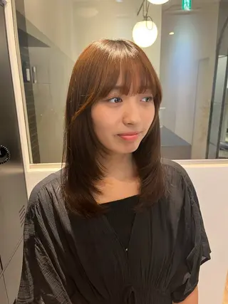 セミロング 森山 葵 ショート×メンズのヘアスタイル