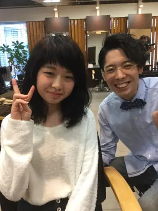 ミディアム 平 一裕のヘアスタイル