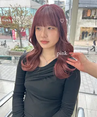 ロング カラー ありむらもえ/ インナーカラーのヘアスタイル