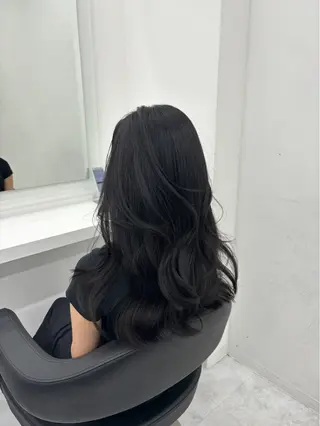 ロング カラー ヘアアレンジ 🫧艶カラー🫧 /白髪染め/横浜のヘアスタイル