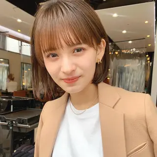 ショート カラー 🌱小顔ヘア/ボブ ミディアム/双葉🌱のヘアスタイル