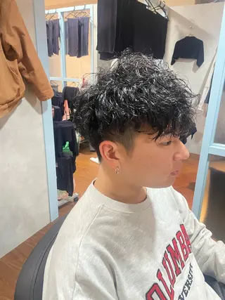パーマ メンズ フリーランスシェアサロンルレイル所属・心斎橋/メンズ /ルレイル/地形真希のヘアスタイル