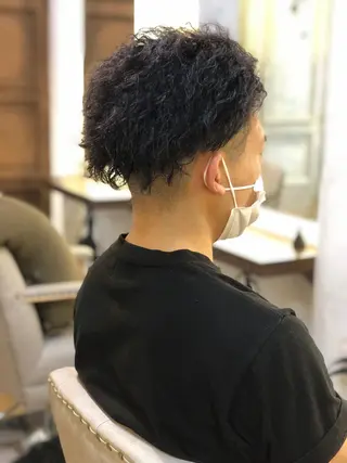 ショート パーマ メンズ Carina所属・セン北徒歩５分 キシタクのヘアスタイル