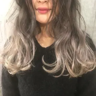 セミロング カラー 北千住でカラーNo1 高橋優輔のヘアスタイル