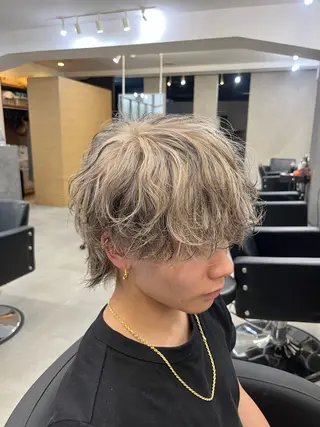 ミディアム AI TOKYO men's 渋谷所属・カマタ ハルキのヘアスタイル