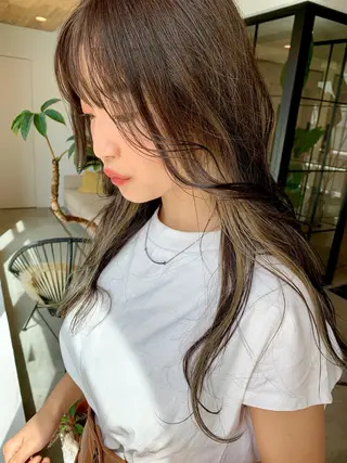 セミロング カラー ピンクベージュ/新潟 万代/高橋桃葉🍑のヘアスタイル