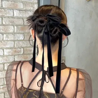 ミディアム ヘアアレンジ EMANON梅田店所属・前川 朋香のヘアスタイル