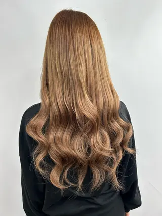 ロング カラー alpha. カラーエクステ下妻のヘアスタイル