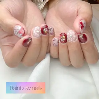 ネイル Rainbow nailsくろちゃんのネイルデザイン