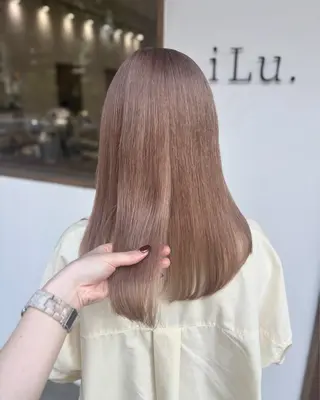 セミロング カラー 杉田 涼のヘアスタイル